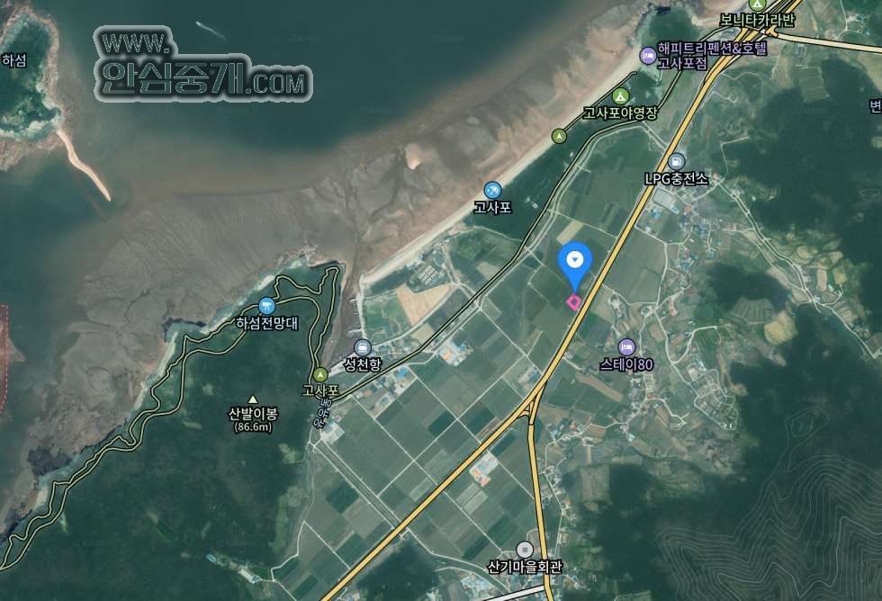전북 부안군 변산면 운산리 변산로 변 농지 892평 매매 매물번호 10600 사진 1
